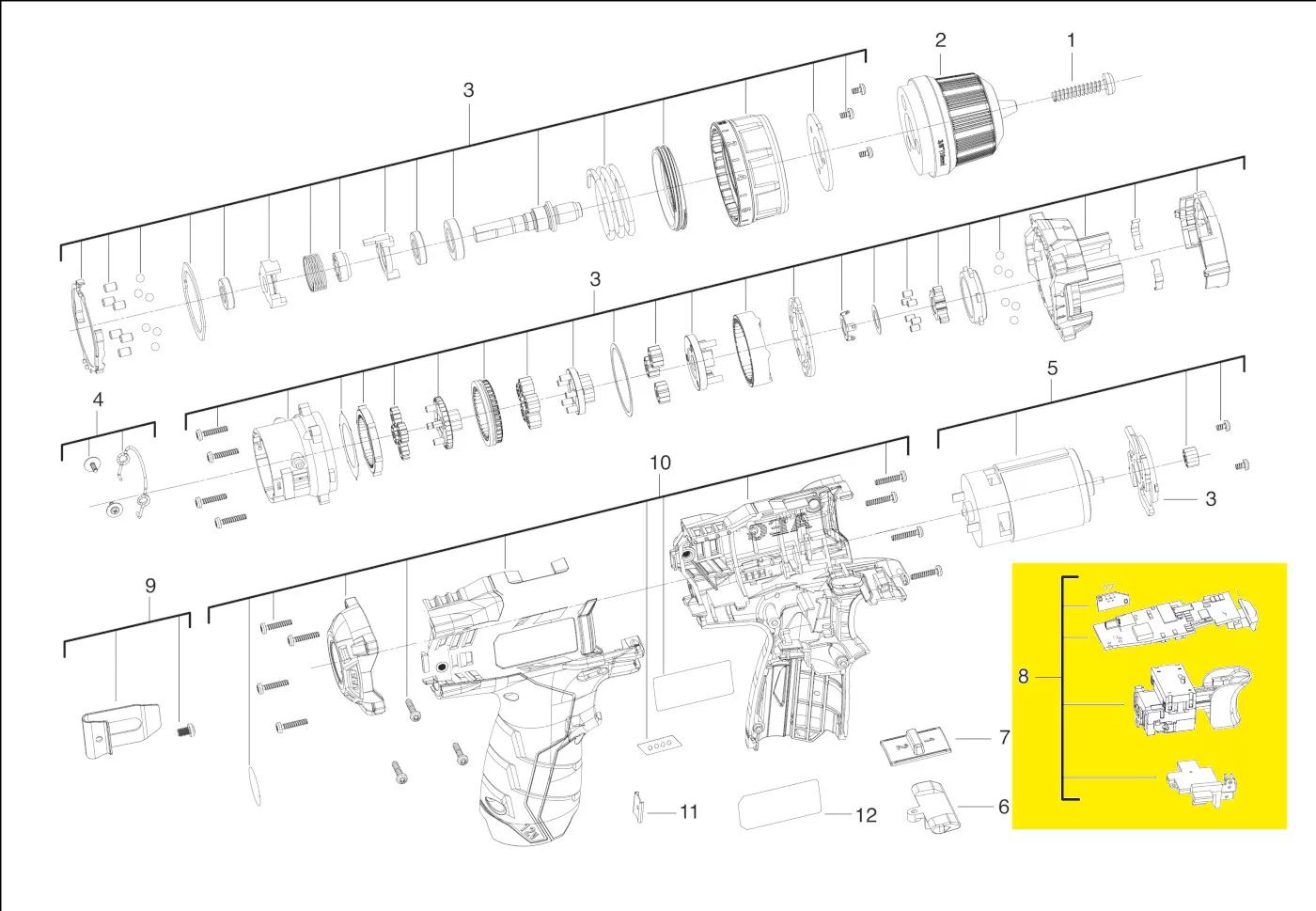 Interrupteur variateur réf. 4931435832 AEG